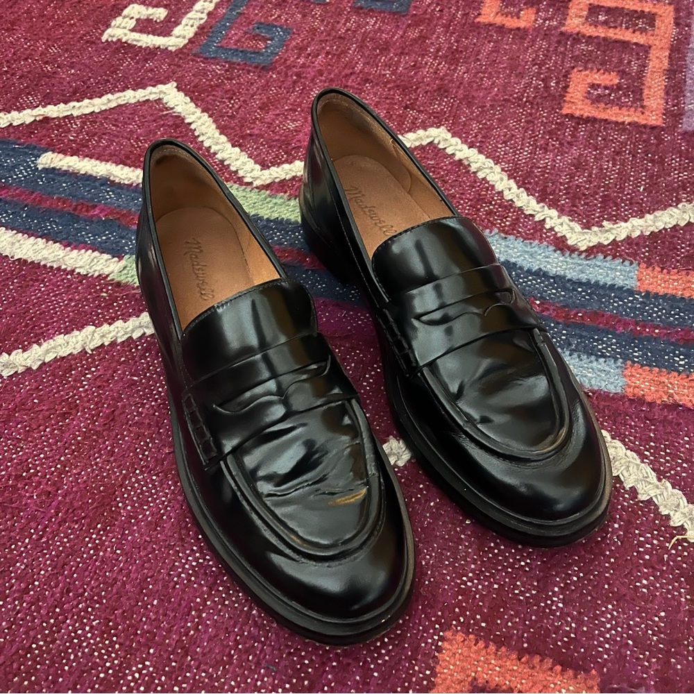 Madewell Black Leather Loafers